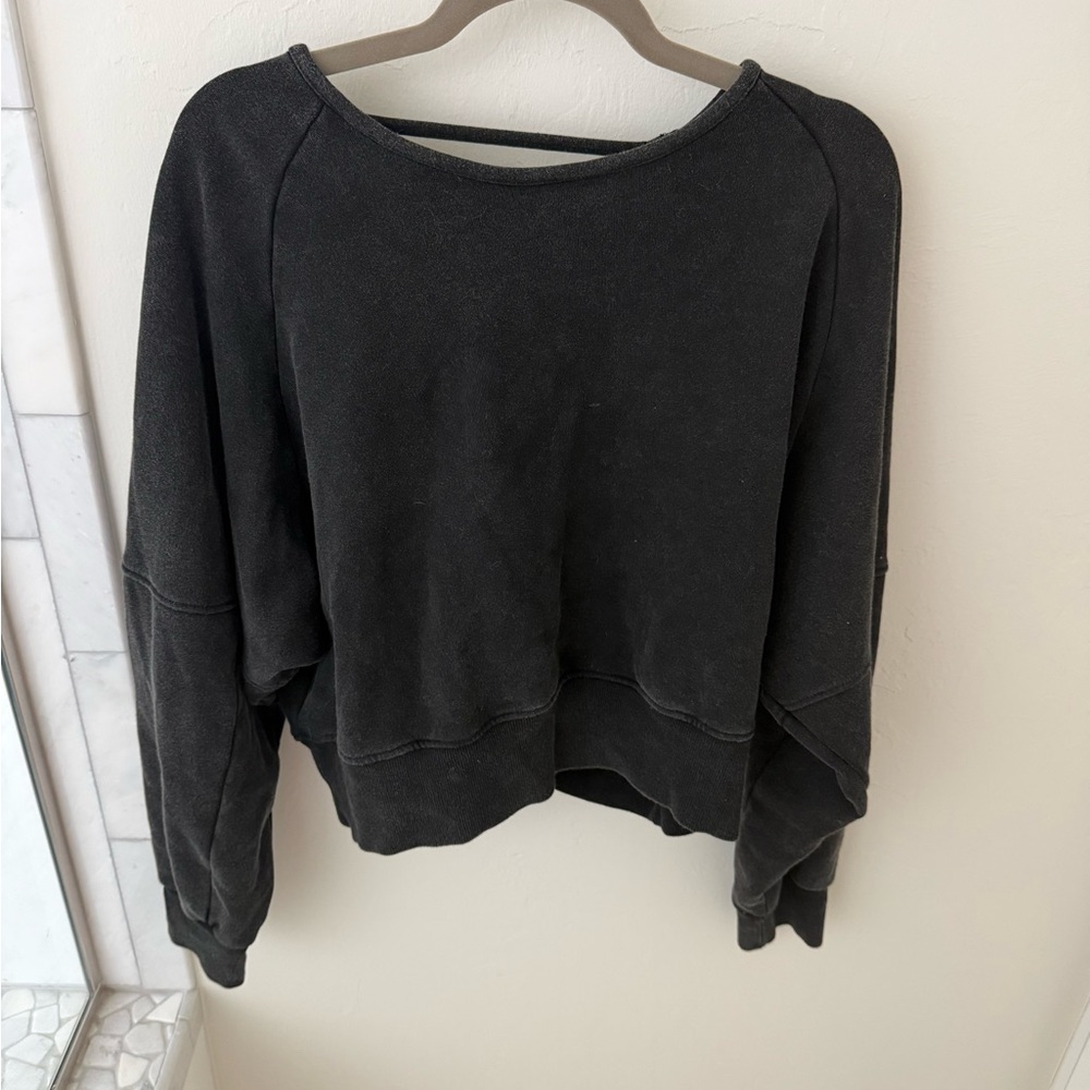 Lulu's Black Cotton Blend Top